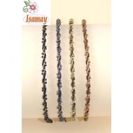 DIADEMA TRENZADA METAL BOLITAS