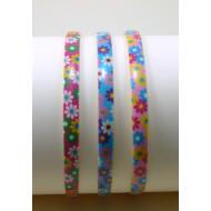 DIADEMA PASTA 1.2 CM ESTAMPADO FLORES 3 COLORES