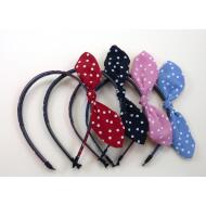 DIADEMA 1 CENTIMETRO PEINE LAZO TOPOS