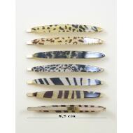 HORQUILLA LARGA ACRILICA ANIMAL PRINT
