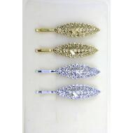 HORQUILLA ORO VIEJO / PLATA VIEJA HOJA LABRADA SIN STRASS