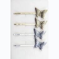 HORQUILLA ORO VIEJO / PLATA VIEJA MARIPOSA LABRADA