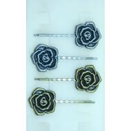 HORQUILLA ORO VIEJO / PLATA VIEJA ROSA LABRADA