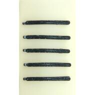 HORQUILLA NEGRA BARRITA IMITACION STRASS NEGRO