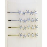 HORQUILLA LARGA ORO / PLATA 5 ESTRELLAS STRASS