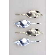 HORQUILLA ORO / PLATA HOJA ONDULADA