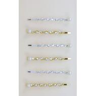 HORQUILLA ORO / PLATA TRENZADA STRASS Y PERLA AL EXTREMO