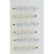 HORQUILLA ORO / PLATA ONDA STRASS PERLAS