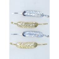 HORQUILLA PLATA/ORO HOJA LABRADA