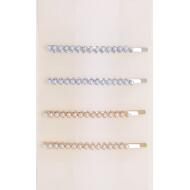 HORQUILLA ORO/PLATA TORNILLO PERLAS