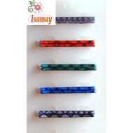 HORQUILLA ESMALTE ESTAMPADOS CUADROS ESCOCESES COLORES OSCUROS