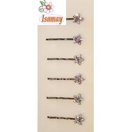 HORQUILLA PLATEADA ESTRELLA STRASS CRISTAL