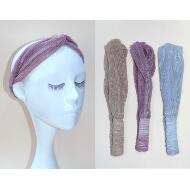 TURBANTE CRUZADO TELA CANALE HILO BRILLO
