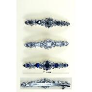PASADOR PLATA VIEJA COMPOSICION STRASS CRISTAL/MONTANA/HEMAT