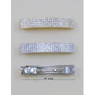 PASADOR BARRITA RECTANGULAR ORO / PLATA STRASS