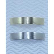 PASADOR BARRA METAL RECTANGULAR RAYADO ORO/PLATA