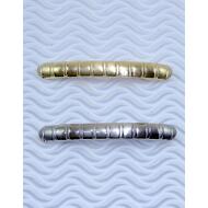 PASADOR BARRA METAL RAYAS ORO/PLATA