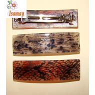 PASADOR RECTANGULAR ACETATO TELA SERPIENTE