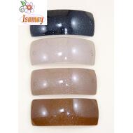 PASADOR RECTANGULAR ACETATO GLITTER  MARRONES