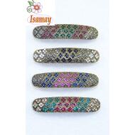 PASADOR OVAL ORO VIEJO STRASS COMBINACION COLORES