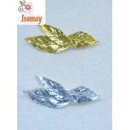 PASADOR 3 HOJAS  ORO Y PLATA MATE 