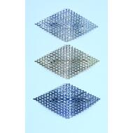 PASADOR ORO/PLATA ROMBO METAL MALLA