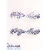 PASADOR PLATA VIEJA 2 ONDAS STRASS 2 TONOS