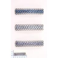 PASADOR RHODIO CENEFA LABRADA STRASS 3 TONOS
