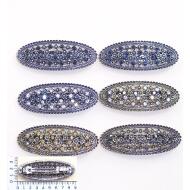 PASADOR ORO VIEJO / PLATA VIEJA OVALO FLORES Y STRASS