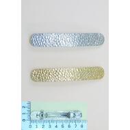 PASADOR OVAL ORO Y PLATA MARTILLEADO