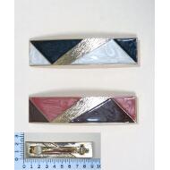 PASADOR METAL RECTANGULAR ESMALTE BICOLOR