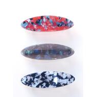 PASADOR OVAL ACETATO 3 TONOS MARMOLIZADOS