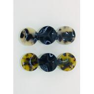 PASADOR FRANCES 3 CIRCULOS ACETATO CAREY 2 TONOS