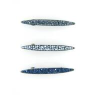 PASADOR RHODIO OVALO PICOS STRASS BLANCO / MONTANA / HEMATITE