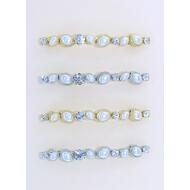 PASADOR ORO / PLATA PERLAS OVALADAS DESORDENADAS
