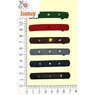 PASADOR RECTANGULAR PEQUEÑO COLOR MATE 3 STRASS EN FLORES