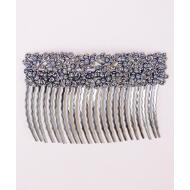 PEINETA GRAN MODELO PLATA VIEJA FLORES LABRADAS RECTANGULAR
