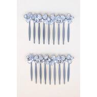 PEINETA PLATA FLORES BLANCAS ZIRCONITAS