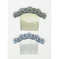 PEINETA ORO VIEJO / PLATA VIEJA SEMICIRCULO CENEFA FLORES LABRADAS
