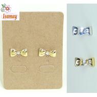 PENDIENTE PLATA / ORO LAZO CON 1 STRASS