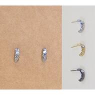 PENDIENTES SEMIARO LABRADO RAYAS 1 STRASS
