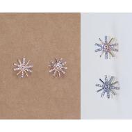 PENDIENTE ORO / PLATA ASTERISCO STRASS