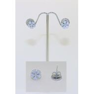 PENDIENTE PRESION PLATA FLOR PICOS MICROSTRASS