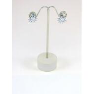 PENDIENTE PRESION SOL PLATEADO CRISTAL