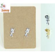 PENDIENTE PRESION DORADO / PLATEADO SALAMANDRA STRASS