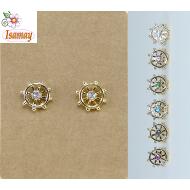 PENDIENTE PRESION TIMON ORO 1 STRASS COLOR