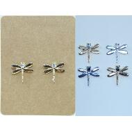 PENDIENTES PRESION LIBELULA ORO/PLATA 