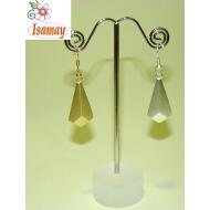 PENDIENTE ROMBOIDE ORO / PLATA