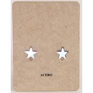 PENDIENTE PLATEADO PRESION ACERO ESTRELLAS