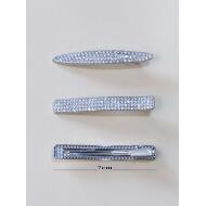PICO PATO PLATEADO STRASS OVAL Y RECTANGULAR